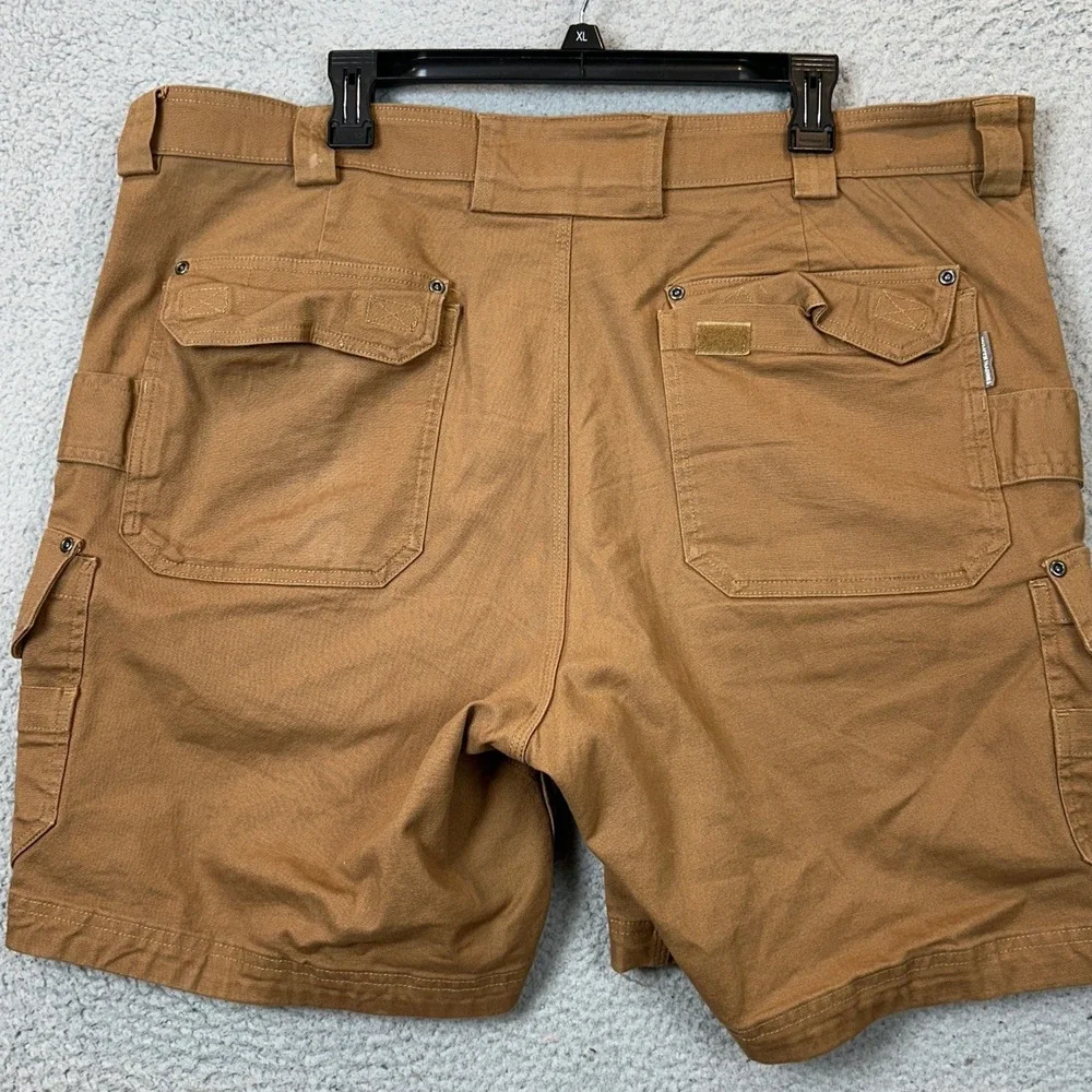 Duluth Trading Co Shorts Mens 42 Flex Fire Hose Brown Relaxed Fit Cargo Workwear